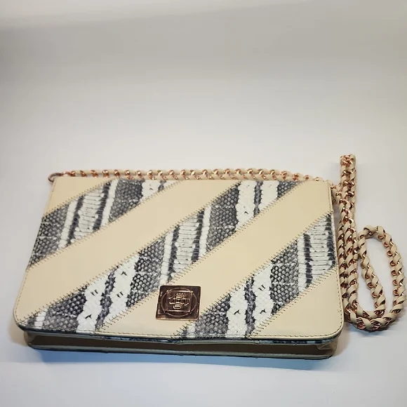 Ted Baker Cream & Black Animal Print Crossbody (Like New) - Picture 3 of 12